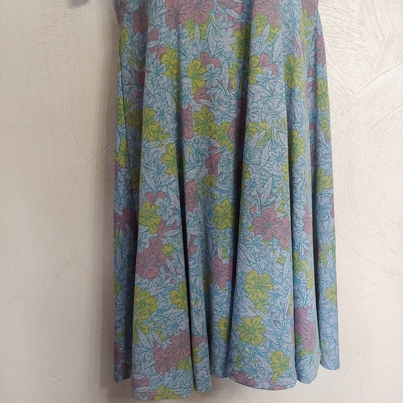 LuLaRoe Gray Blue Floral Nicole Dress Size Womens 3XL 26-28 NEW - Picture 6 of 10